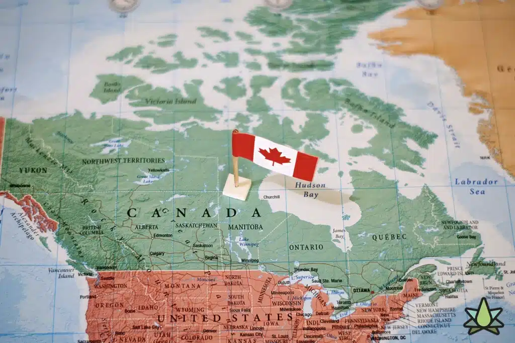 Canadian Map and Flag