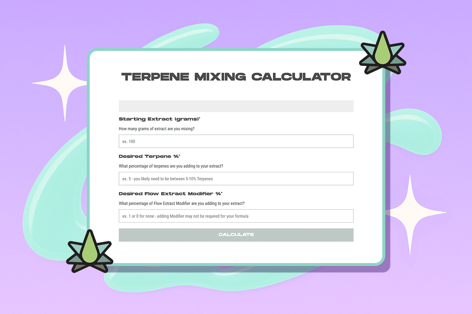Terpene Belt Farms' Terpene Mixing Calculator