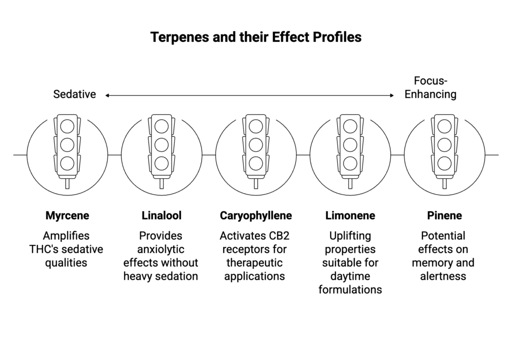 A visual summarizing Terpenes and their Effect